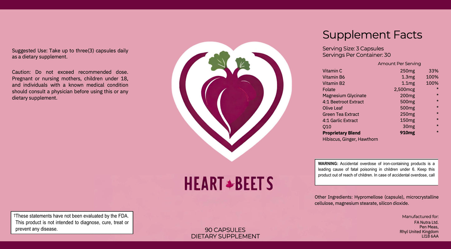 HeartBeets 3 Month Supply + 1 Free